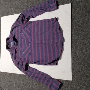 American Rags 100% Cotton Red/Blue Plaid Shirt Size Small